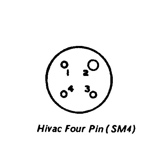 Technical drawing — Hivac four-pin (SM4)