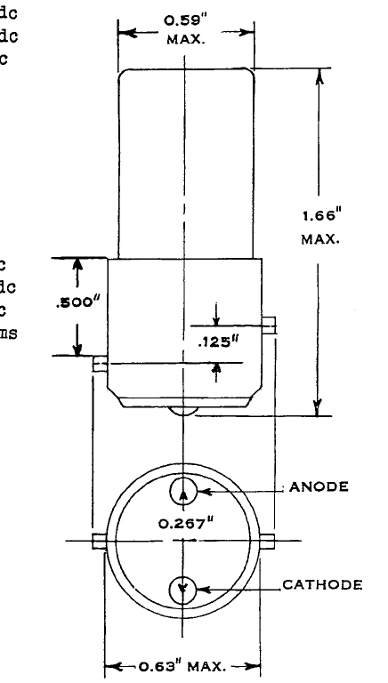 Dessin technique — Culot à baïonnette polarisé Sylvania 1B46/1B47, ergots décalés