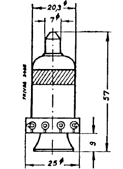 Technical drawing — Telefunken W6 six-side-contact interface