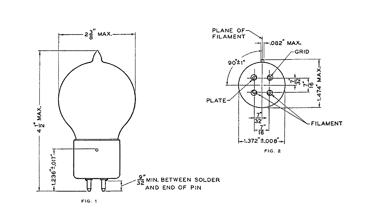 Технический чертёж — Средний байонетный цоколь Western Electric, ключ 90° (100L/100R)