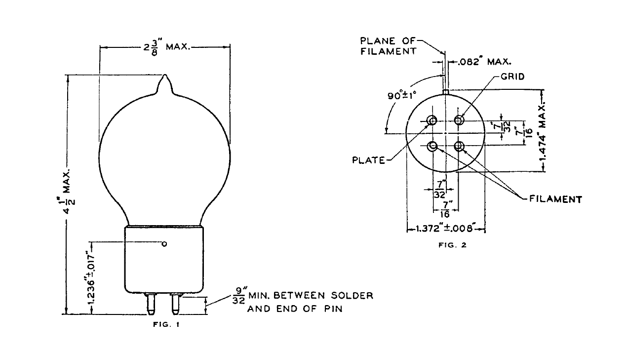 Технический чертёж — Средний байонетный цоколь Western Electric, ключ 90° (100L/100R)